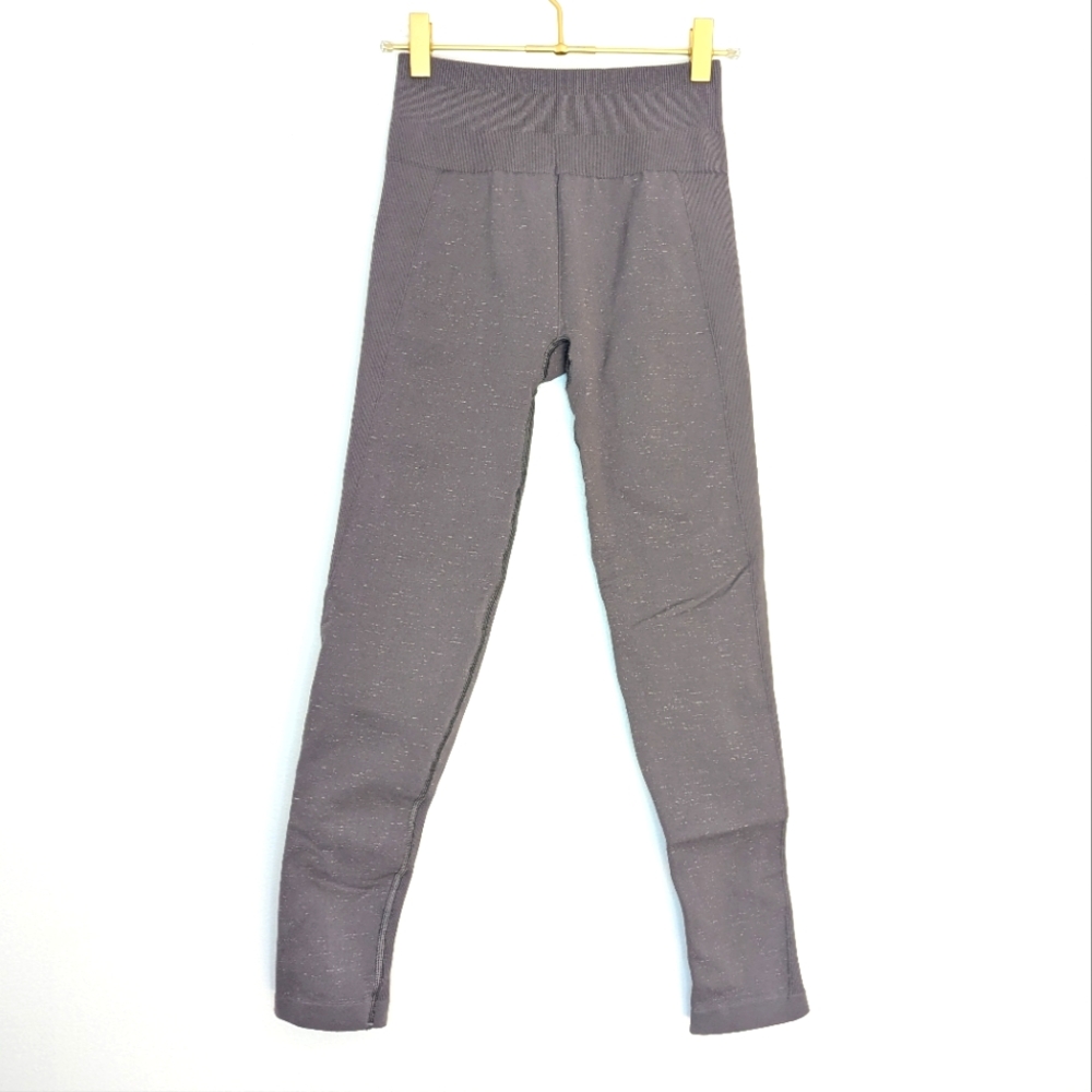 Lululemon Size 6 Purple-ish Gray No Front Seam Free To Flow Leggings